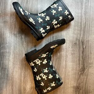 Floral Patterned Women's Rain Boots